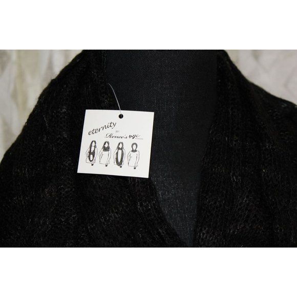 Renee's NYC Eternity scarf  16x30 Eternity scarf / Black with sparkles - Picture 3 of 8